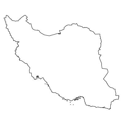 イラン・イスラム共和国無料フリーイラスト｜無地(白)
